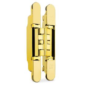 BISAGRA OCULTA K2460 PARA PUERTAS DE MADERA - ACABADOS NEGRO, ORO Y CROMO SATINADO ACABADO ORO (CAJA 2)