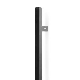 MANILLÓN INOX MODELO KARLA ACABADO NEGRO - EFECTO INOX PARA PUERTAS DE PASO O ENTRADA ACABADO NEGRO DIST. AGUJERO 9