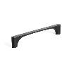 TIRADOR VALLE DE ZAMAK 128 MM - ACABADO GRIS, NEGRO, BLANCO U ORO PARA MUEBLES CONTEMPORÁNEOS ACABADO NEGRO MATE