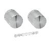 MANILLA WAVE PARA PUERTA CORREDERA CON CERRADURA CILÍNDRICA - ENRASADA EN CROMO SATINADO, NEGRO MATE O BLANCO MATE