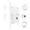 KIT CIERRE PUERTA CORREDERA CUADRADAS BLANCO MADERA  56X56 EXTERIOR, D48 INTERIOR. BLANCO MATE
