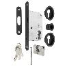 KIT CERRADURA PUERTA CORREDERA REDONDA NEGRA