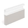 TIRADOR ALUMINIO EMBUTIR MODELO SIX L597/L3000 BLANCO MATE, NEGRO LAVA, MARRÓN METAL LARGO 597 ACABADO BLANCO MATE