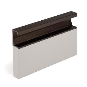 TIRADOR ALUMINIO EMBUTIR MODELO SIX L597/L3000 BLANCO MATE, NEGRO LAVA, MARRÓN METAL LARGO 597 ACABADO MARRON METAL