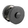 JUEGO MULETILLA DESBLOQUEO ZAMAK 50X10 CROMO CEPILLADO, NEGRO ACABADO NEGRO