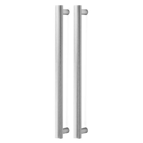 MANILLON MOON DOBLE C384 L424 INOX LOOK, NEGRO CEPILLADO LATON CAVA ACABADO EFECTO INOX