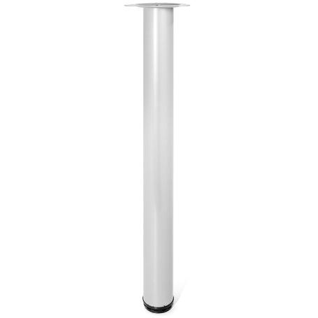 PATA DE MESA REGULABLE VIGO Ø60 H710 - BLANCO, NEGRO, GRIS Y CROMO ACABADO GRIS METAL