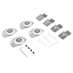 KIT HERRAJES MOD.UNICA P/2-PTAS.MADERA DESLIZAMIENTO EXTERIOR.CARGA MAXIMA 40KG. (CAJA 100)