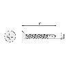 TORNILLO BROCA ROSCA CHAPA CABEZA PLANA DIN 7504-P ZINCADO LARG.R/CHAPA 13MM Ø ROSCA CHAPA 4.2MM (CAJA 500)