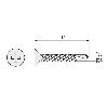 TORNILLO BROCA ROSCA CHAPA CABEZA PLANA DIN 7504-P ZINCADO LARG.R/CHAPA 19MM Ø ROSCA CHAPA 4.8MM (CAJA 200)