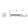 TORNILLO BROCA ROSCA CHAPA CABEZA PLANA DIN 7504-P ZINCADO LARG.R/CHAPA 25MM Ø ROSCA CHAPA 4.8MM (CAJA 200)