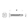 TORNILLO BROCA ROSCA CHAPA CABEZA PLANA DIN 7504-P ZINCADO LARG.R/CHAPA 32MM Ø ROSCA CHAPA 4.8MM (CAJA 200)