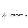 TORNILLO BROCA ROSCA CHAPA CABEZA PLANA DIN 7504-P ZINCADO LARG.R/CHAPA 50MM Ø ROSCA CHAPA 4.8MM (CAJA 200)