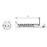 TORNILLO BROCA ROSCA CHAPA CABEZA PLANA DIN 7504-P ZINCADO LARG.R/CHAPA 32MM Ø ROSCA CHAPA 5.5MM (CAJA 200)
