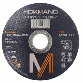 Disco cortar inoxidable hokmand 115x1x22 bravus premium DISCO CORTAR INOXIDABLE HOKMAND 115X1X22 BRAVUS PREMIUM