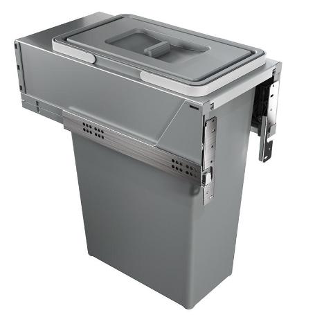 CUBO BASURA EXTRAIBLE DE 35 LITROS. MODELO BLOCK 2.0. PARA MÓDULOS DE 300. COLOR ANTRACITA