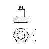 TUERCA HEXAGONAL DIN 934 INOXIDABLE A2 METRICA M-4 (CAJA 100)