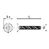 TORNILLO ROSCA METAL ALLEN DIN 7991 NEGR LARGO 20MM METRICA M-5