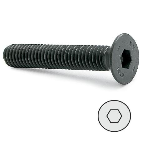 TORNILLO ROSCA METAL ALLEN DIN 7991 NEGR LARGO 60MM METRICA M-8