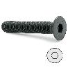 TORNILLO ROSCA METAL ALLEN DIN 7991 NEGR LARGO 10MM METRICA M-6