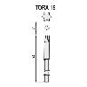 PUNTA ATORNILLAR MANGO 1/4 TORX 50MM PUNTA ATORNILL TX15