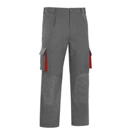 PANTALON MULTIBOLSILLO BICOLOR REFORZADO TALLA 38-64 TALLA EUROPEA TALLA 64 ROPA BICOLOR GRIS ROJO