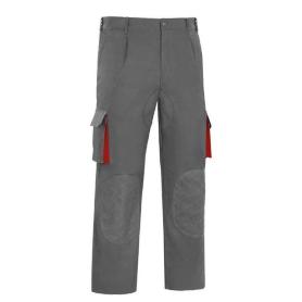 PANTALON MULTIBOLSILLO BICOLOR REFORZADO TALLA 38-64 TALLA EUROPEA TALLA 54 ROPA BICOLOR GRIS ROJO