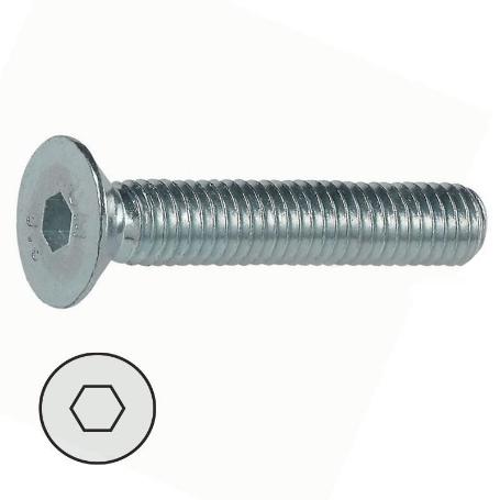 TORNILLO ROSCA METAL ALLEN DIN 7991 ZINC LARGO 35MM METRICA M-10