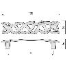 TIRADOR ZAMAK ADA 96MM. CROMO DISTANCIA 224 ACABADO PLATA VIEJA