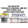 BLISTER TORNILLO ROSCA METAL CABEZA HEXAGONAL DIN 933 CON TUERCA CINCADO LARGO 50NM METRICA M-6