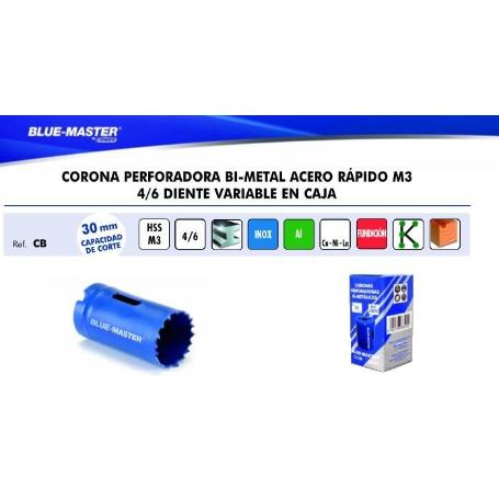 CORONA PERFORADORA BI-METAL HSS-CO 8% 4/6 DIENTE VARIABLE DIAM.CORONA 24MM