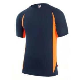 CAMISETA TECNICA BICOLOR  CALPI  MANGA CORTA VARIOS COLORES TALLA S-XXL TALLA XL ROPA BICOLOR MARINO NARANJA