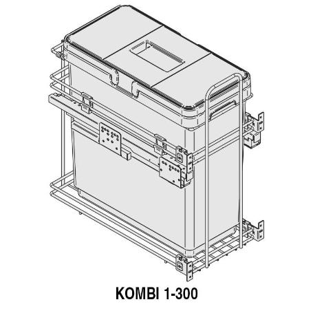 MODULO CUBO BASURA KOMBI M300 1X33LTS.