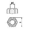 TUERCA HEXAGONAL AUTOBLOCANTE DIN 985 INOXIDABLE METRICA M-5 (CAJA 100)