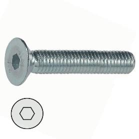 TORNILLO ROSCA METAL ALLEN DIN 7991 ZINC LARGO 60MM METRICA M-10