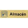 PLACA ALUMINIO ORO 150X45 ALMACEN