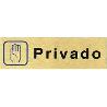 PLACA ALUMINIO ORO 150X45 PRIVADO