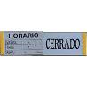 PLACA DE HORARIO HOR-2 PLATA MATE