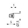 TAPA MINA AG.5MM MARRON CLARO (500U)