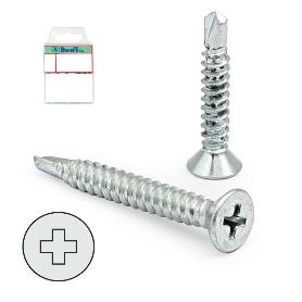 BLISTER TORNILLO BROCA CABEZA PLANA DIN 7504-P CINCADO LARG.R/CHAPA 32MM Ø ROSCA CHAPA 4.2MM