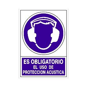 SEÑAL 607 PLAST.345X245OBL.USO P/ACUST ES OBLIGATORIO USO PROTECCION ACUSTICA