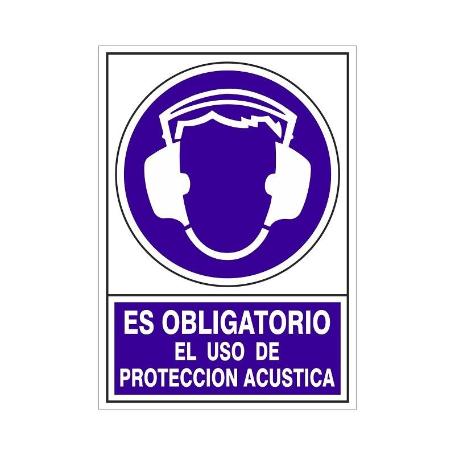 SEÑAL 607 PLAST.345X245OBL.USO P/ACUST ES OBLIGATORIO USO PROTECCION ACUSTICA