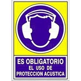 SEÑAL 607 PLAST.490X345OBL.USO P/ACUST ES OBLIGATORIO USO PROTECCION ACUSTICA