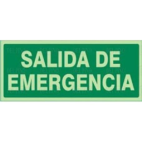 SEÑAL 1020 PLAST.297X148 SAL.EMERG LUM SALIDA DE EMERGENCIA (LETRA)