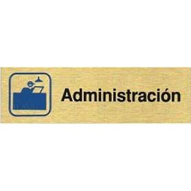 PLACA ALUMINIO ORO 150X45ADMINISTRACION