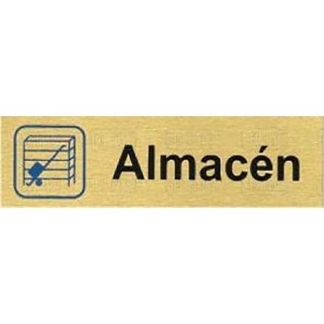 PLACA ALUMINIO ORO 150X45 ALMACEN