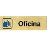 PLACA ALUMINIO ORO 150X45 OFICINA