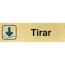 PLACA ALUMINIO ORO 150X45 TIRAR