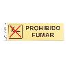 PLACA ALUMINIO PLATA 150X45PROHIBIDO FUMAR