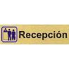 PLACA ALUMINIO ORO 150X45 RECEPCION